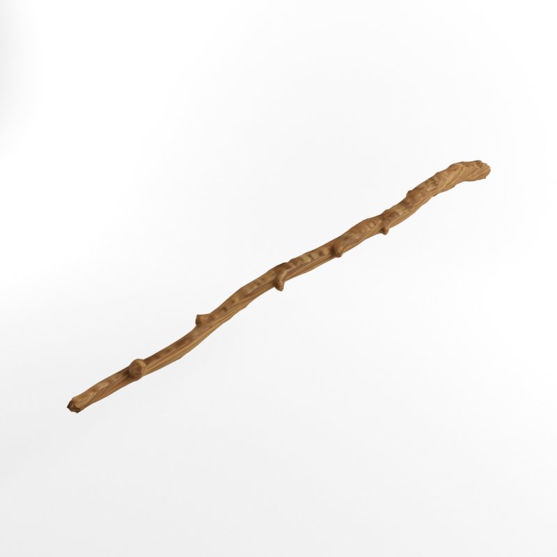 wooden stick branch staff low poly game ready asset low-poly 3D Model in  Tree 3DExport