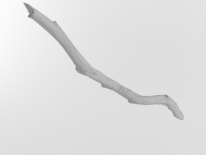 wooden stick branch staff low poly game ready asset low-poly Modello 3D