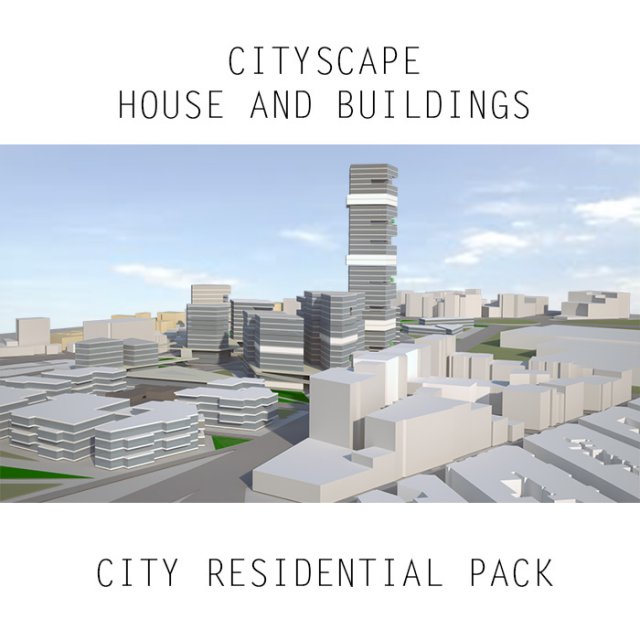 low poly city urban area - metropolitan cityscape landscape low-poly Modelo 3D .c4d .max .obj .3ds .fbx .stl .blend 