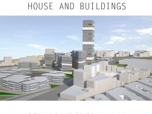 area urbana della citt&agrave; low poly - paesaggio urbano metropolitano low poly Modello 3D