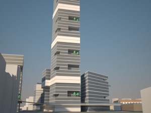 low poly city urban area - metropolitan cityscape landscape low-poly Modelo 3D