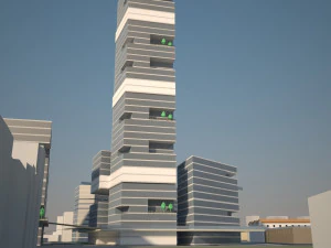 low poly city urban area - metropolitan cityscape landscape low-poly 3D Model