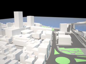 low poly cityscape landscape all buildings are 3D Модель