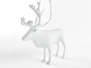 christmas deer elk moose mammal raindeer animal low poly low-poly 3D Model