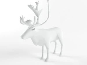 christmas deer elk moose mammal raindeer animal low poly low-poly 3D Model