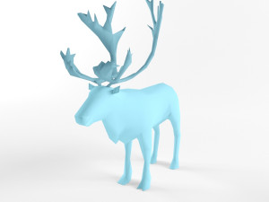 christmas deer elk moose mammal raindeer animal low poly low-poly 3D Model