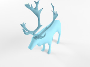 christmas deer elk moose mammal raindeer animal low poly low-poly 3D Model