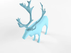 christmas deer elk moose mammal raindeer animal low poly low-poly 3D Model