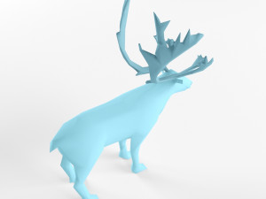christmas deer elk moose mammal raindeer animal low poly low-poly 3D Model