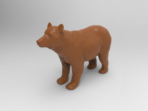 brown bear 3Dプリントモデル