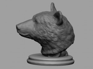 black bear bust 3Dプリントモデル