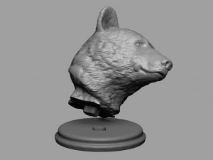black bear bust 3Dプリントモデル