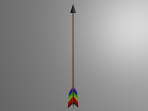 bow and arrow low poly 3D Модель