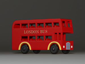 london bus a toy souvenir 3D मॉडल
