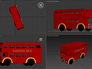 london bus a toy souvenir Model 3D
