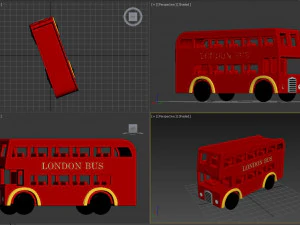 london bus a toy souvenir 3D Model