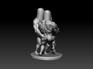dugtrio funny 3d print model Modelo de Impressão 3D
