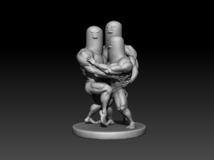 dugtrio funny 3d print model Modelo de Impressão 3D