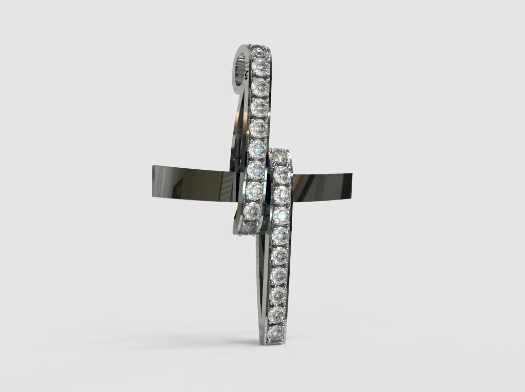 Diamond cross 3D Model .c4d .max .obj .3ds .fbx .stl .blend 
