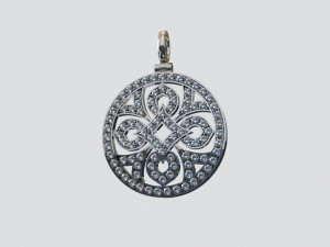 Pendant with diamonds or other gemstones 3D Model