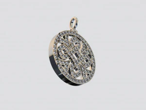 Pendant with diamonds or other gemstones 3D Model