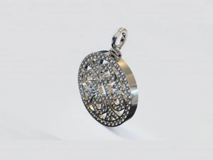 Pendant with diamonds or other gemstones 3D Model