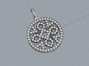Pendant with diamonds or other gemstones 3D Модель