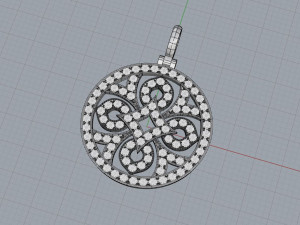 Pendant with diamonds or other gemstones 3D Модель