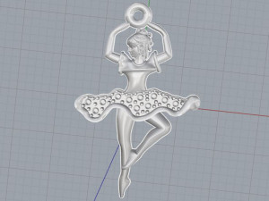 Pendant ballerina Modelo 3D