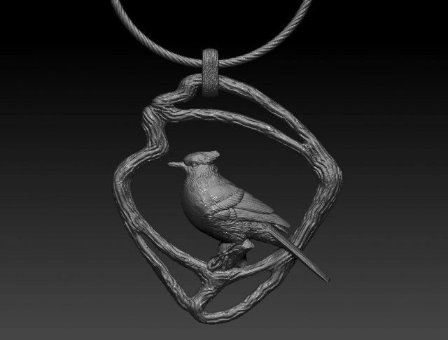 Pendant blue jay Modello 3D .c4d .max .obj .3ds .fbx .stl .blend 