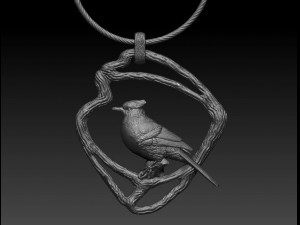 Pendant blue jay 3D Model