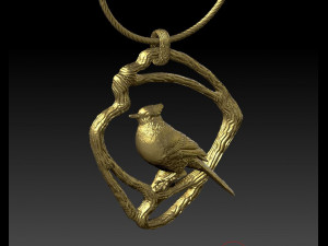 Pendant blue jay Modello 3D