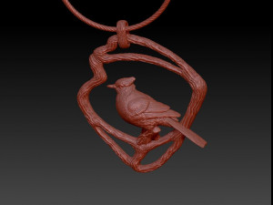 Pendant blue jay Modello 3D