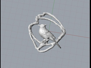 Pendant blue jay Modello 3D