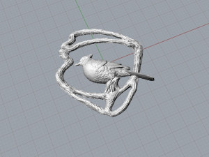 Pendant blue jay Modello 3D