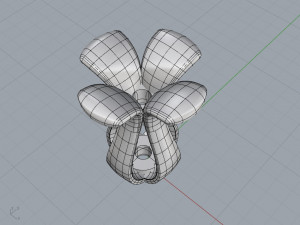 Flower earrings 3D-printmodel