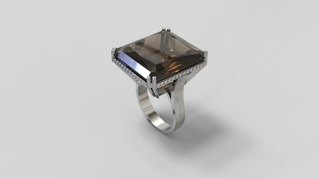Cocktail ring 3D Model .c4d .max .obj .3ds .fbx .stl .blend