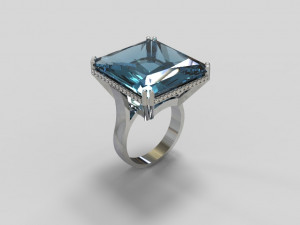 Cocktail ring 3D Modell