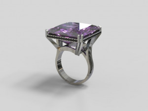 Cocktail ring 3D Modell