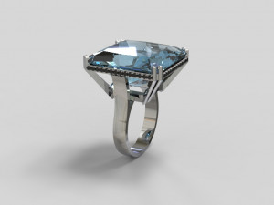 Cocktail ring 3D Modell