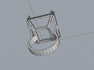 Cocktail ring 3D Modell