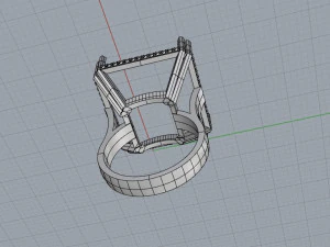 Cocktail ring 3D Model