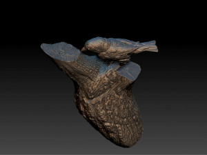 Sparrow on a tree 3D 打印模型