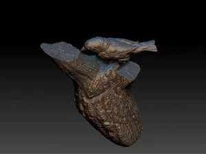 Sparrow on a tree 3D Print Model