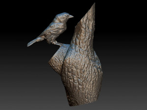 Sparrow on a tree 3D 打印模型