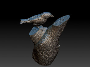 Sparrow on a tree 3D 打印模型