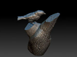 Sparrow on a tree 3D Print Model