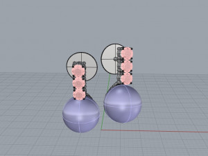 Earrings with pearls and diamonds Modello 3D