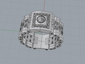 Mans moving ring Model 3D