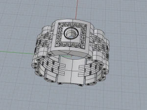 Mans moving ring 3D Model